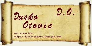 Duško Otović vizit kartica